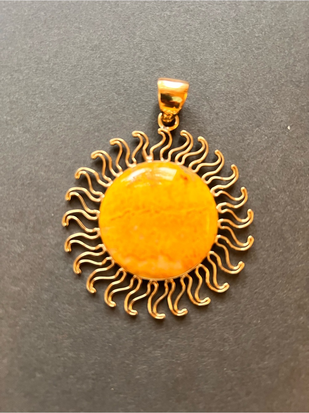 NEW Charles Albert Yellow Jasper Sun Pendant Sei In Alchemia Gold
